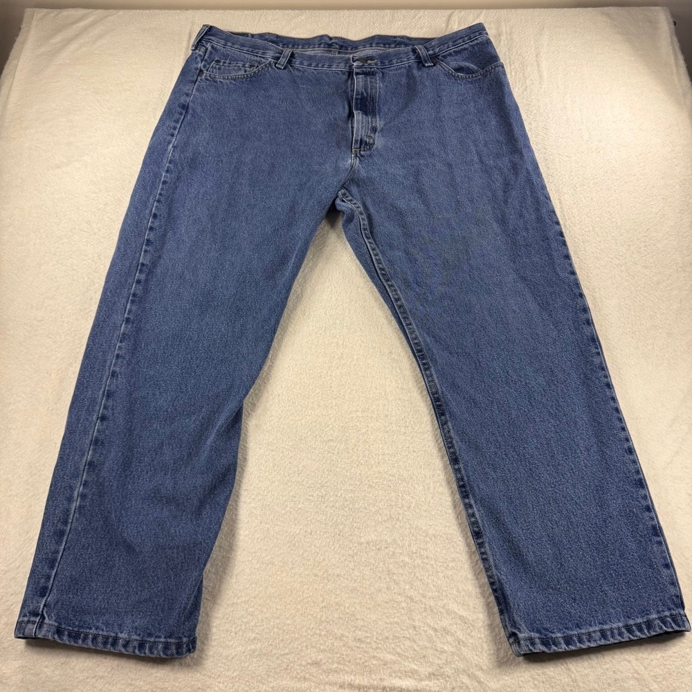 Wrangler Jeans Mens 42x30 Blue Premium Quality Straight Leg Everyday Workwear